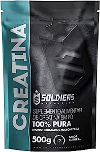 Creatina Monohidratada 500g - 100% Pura Importada - Soldiers Nutrition